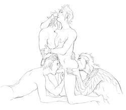 4boys anal anilingus ass blush erection fellatio final_fantasy final_fantasy_xv gay gladiolus_amicitia group_sex ignis_scientia kaciart kneeling licking male male/male male_focus male_only multiple_boys noctis_lucis_caelum nude orgy penis prompto_argentum rimming yaoi