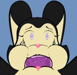 anthro black_fur cheek_bulge clitoris duo fellatio female fur incest lagomorph lil_scooter56 looking_at_viewer mammal open_mouth oral oral_penetration penetration puff_hare purple_eyes pussy rabbit sex simple_background tears toy