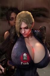 2girls 3d 3d_animation african african_female alternate_breast_size animated annoyed annoyed_expression big_breasts big_hips blonde_hair bodysuit breasts breasts_bigger_than_head brown_eyes brown_hair capcom cleavage clothed clothed_female dark-skinned_female dark_skin female female_focus female_only fingerless_gloves gameplay_mechanics gigantic_breasts gloves high_resolution highres hips holding_back hourglass_figure huge_breasts human human_female human_only imminent_grope jill_valentine jill_valentine_(blonde) large_breasts large_hips light-skinned_female light_skin looking_at_viewer male_pov multiple_females multiple_girls open_bodysuit open_clothes qte quick_time_event quicktime_event resident_evil resident_evil_5 restraining sheva_alomar shorter_than_30_seconds slim_waist struggling struggling_to_get_out tactical_gear top_heavy unzipped unzipped_bodysuit upper_body vaako vertical_video video virt-a-mate virtamate