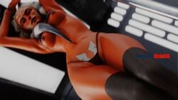 3d ahsoka_tano animated ass bikini dancer dancing huge_ass kishi orange_skin star_wars stripper stripper_pole tagme topless