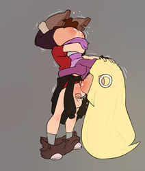 1boy 1girls 69 69_position aged_up ass bangs big_hair bigdad blonde_hair blowjob blunt_bangs boots cunnilingus dipper_pines disney disney_channel disney_xd fanon_couple fellatio female gravity_falls high_heel_boots light-skinned_male long_hair male pacifica_northwest penis sex skirt_lift smooth_skin source_request standing_69 straight tan-skinned_female tanline tanlines unseen_male_face very_long_hair year_request