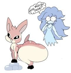 1girls all_fours ass bad_anatomy big_ass big_butt big_thighs blue_body blue_hair blue_skin butt dark_eyes deer deer_ears deer_tail eyes feral ghost ghost_girl gigantic_ass gigantic_butt gigantic_thighs hooves hyper hyper_ass hyper_butt large_ass large_butt massive_ass massive_butt massive_thighs rocks rogywantscoffee seductive seductive_eyes seductive_look seductive_mouth seductive_pose seductive_smile spanish spanish_dialogue spanish_text spooky's_house_of_jump_scares spooky's_jump_scare_mansion spooky_(shojs) spooky_(sjm) violent_deer_(sjm) white_background