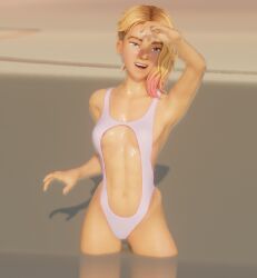 alternate_version_available areolae areolae_slip clothed clothed_female clothing fortnite hand_above_head in_water kfc_(artist) multicolored_hair one-piece_swimsuit open_mouth sfw sfw_version shiny shiny_skin spider-gwen spider-gwen_(fortnite) spider-man:_into_the_spider-verse spider-man_(series) wardrobe_malfunction wet wet_body