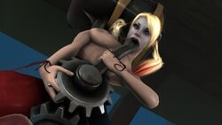 3d batman:_arkham_knight batman_(series) blonde_hair blue dc dc_comics eyes fellatio grinding hair handjob harley_quinn harley_quinn_(arkham) harley_quinn_(arkham_knight) nude oral pole_dancing source_filmmaker suggestive tied_hair twintails warriorsoulsfm