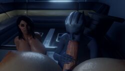 asari ashley_williams big_penis blowjob futanari gwsfm hyper liara_t'soni mass_effect miranda_lawson threesome