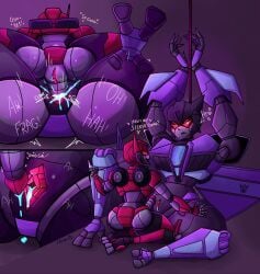 after_sex after_vaginal cum_in_pussy cum_inside dominant_female freakyyto mating_press restrained robot_girl robot_yuri shatter_(transformers) slipstream strapon_sex submissive_female transformers yuri