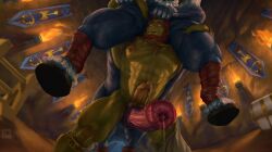 background bara bara_tiddies bara_tits big_balls big_pecs big_penis boner brushing_penis diocturn erection furry ganondorf ganondorf_(tears_of_the_kingdom) gay gerudo gold_jewelry grabbing_hair green_body green_skin horse_penis horsecock jewelry leaking_precum lynel male male/male male_only muscles muscular muscular_male naked nintendo nipples nude piercing red_hair stallion tattoo tattoo_on_chest tattoos taur tears_of_the_kingdom the_legend_of_zelda