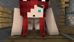 3d cubic_breasts ears_fox female minecraft mineshaft open_mouth tagme