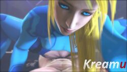 1boy 1girls 3d animated assertive_female blonde_hair blue_eyes bodysuit cowgirl_position erection exposed_crotch exposed_pussy female female_penetrated kreamu long_hair male male/female male_penetrating male_penetrating_female male_pov metroid nintendo nude penis pov pussy samus_aran sarah_bryant_(model) sex sound source_filmmaker stealing_seed straight vaginal_penetration video zero_suit_samus