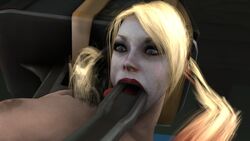 3d batman:_arkham_knight batman_(series) blonde_hair blue dc dc_comics eyes fellatio grinding hair harley_quinn harley_quinn_(arkham) harley_quinn_(arkham_knight) nude oral pole_dancing source_filmmaker suggestive tied_hair twintails warriorsoulsfm