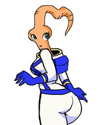 ass clothes earthworm_jim earthworm_jim_(franchise) rule_63 simple_background solo what white_background