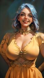 ai_generated bra busty digital_art digital_drawing_(artwork) hosai hosai_hannah large_breasts spadesai teasing