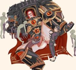 armor cbspinkpink chaos_(warhammer) clothed cum_in_ass cum_inside futanari gangbang handjob handjob_while_penetrated horus male/female penetration power_armor primarch reverse_ryona size_difference sons_of_horus vaas warhammer_(franchise) warhammer_40k