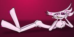 2:1 angel_dust_(hazbin_hotel) anthro arthropod ass hazbin_hotel hi_res nude pinup pose sketchytheweasel solo_male