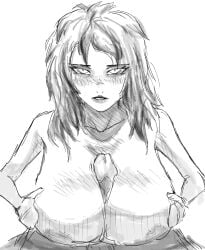 big_breasts messy_hair oc paizuri self_upload titjob