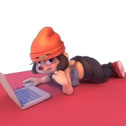 1boy anormaluser ass butt_crack femboy male nude parappa parappa_the_rapper tagme