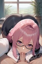 1boy 1girl1boy ai_generated balls big_ass big_breasts black_gloves black_skirt blowjob blowjob_face blush blush blushing_at_viewer braid braided_hair curvy eyewear female hair_between_eyes hand_on_hip head_tilt hoyoverse imperfectai indoors mihoyo outside penis purple_eyes purple_hair reaching_out saliva selfie skirt stable_diffusion tagme tagme_(artist) tagme_(character) thiccwithaq_(ai_style) tsukishiro_yanagi white_shirt zenless_zone_zero