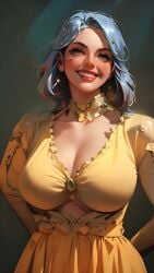 1girls 9:16 ai_generated animated bra breasts busty cleavage dress hosai hosai_hannah large_breasts shorter_than_10_seconds spadesai tagme teasing vertical_video video