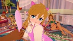 bunny-home cheerleader crossdressing cute femboy feminization funny gay gerudo girlfriend girly high_heels link nail_polish pink_panties punishment the_legend_of_zelda transformation trap