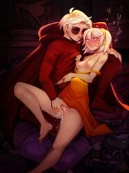 1boy 1girls average_sized_breasts blonde_hair blonde_hair_female blonde_hair_male blush bottomless breasts brother brother_and_sister clothed clothed_male dave_strider dress female fingering fingering_partner glasses headgear headwear homestuck incest male medium_boobs medium_breasts partially_clothed partially_clothed_female perky_breasts pumpkinsmut rose_lalonde shades short_hair short_hair_female short_hair_male sister sister_and_brother straight sunglasses