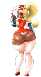 ass big_ass blonde_hair breasts call call_e color dark-skinned_female dark_skin female hair huge_ass humanoid looking_back mighty_no._9 oil robot solo thick_thighs wide_hips xopachi