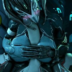 1boy 1girls 3d alternate_costume banshee_(warframe) excalibur_(warframe) female male paizuri solo_focus warframe