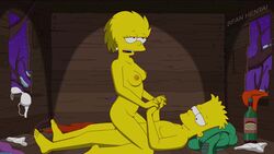 20th_century_studios 2d 2d_animation accurate_art_style aged_up animated bart_simpson breasts brother_and_sister consensual cowgirl_position cаrtoon incest lisa_simpson no_sound raw_sex sex sfan siblings sеxy the_simpsons video yellow_body yellow_skin