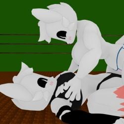 1boy 1boy1girl 1girl 1girl1boy boxing boxing_ring boykisser boykisser_(meme) girlkisser girlkisser_(melodynotmel) happy