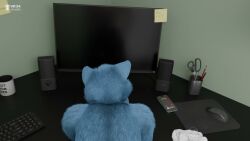 2026 animated anthro_penetrated ass_focus blue_fur butt_focus cheating cheating_wife doggy_style first_person_view furry furry_female human_on_anthro human_penetrating moaning nicole_watterson outside phone_call pov realistic sound tagme the_amazing_world_of_gumball video workplace