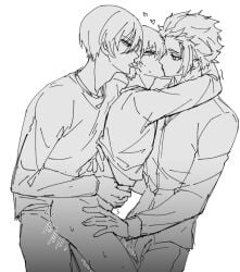 2026 blue_lock femboy femboy_on_male femboy_only femboysub gay gay_male isagi_yoichi itoshi_rin itoshi_sae kissing male/male tagme threesome tongue_kiss twink twins two_on_one yaoi
