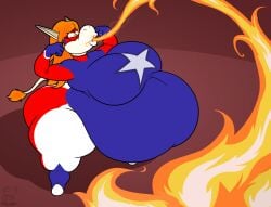 1girls 2026 anthro ass belly breasts calorie donkey donkey_humanoid fat female female_focus female_only fire furry hips large_ass large_breasts orange_hair overweight overweight_female red_eyes stomach tagme thick_thighs thighs weight_gain wide_hips
