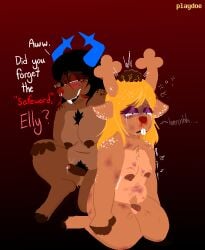 2026 abuse anthro antlers balls bdsm bite_mark black_hair blonde_hair blood blood_on_face bodily_fluids breasts brown_body brown_fur bruised bruised_eye chest_tuft crying deer deltarune dess_holiday dizzy drooling duo ear_piercing facial_piercing fur genital_fluids genitals gynomorph gynomorph/gynomorph hair hair_grab highlights_(coloring) horn incest_(lore) intersex intersex/intersex kneeling mammal markings new_world_deer nipples noelle_holiday nose_piercing nosebleed penis piercing playdoe precum punch_drunk questionable_consent reindeer sadism sadistic_smile saliva seeing_stars septum_piercing shaking sibling_(lore) simple_background sister_(lore) sisters_(lore) spots spotted_body tagme tears throbbing throbbing_penis touching_hair trans_(lore) trans_woman_(lore) trembling tuft undertale_(series)
