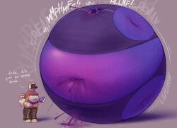 bebobeblue big_breasts blueberry_inflation breasts cleavage female furry huge_breasts inflation spherical_inflation thick_thighs wide_hips