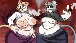 1boy 1boy1girl 1girls :3 areola areolae big_areola big_areolae big_breasts big_nipples blunt breasts cat_ears cat_tail chubby chubby_belly chubby_female chubby_male chunky cigar cigar_smoke cigarette cigarette_holder cigarette_in_hand cigarette_smoke closed_eyes clothed clothing fat fat_female fat_male feline hand_on_hip hand_on_waist huge_breasts looking_at_viewer neco-arc neco-arc_chaos nipples pubic_hair pubic_hair_peek ribznsfw sharp_teeth shirt shirt_lift shirt_up smile smiling steam steaming_body steamy steamy_body sweat sweatdrop sweating sweating_body sweating_breasts sweating_female sweating_male sweating_profusely sweaty sweaty_body sweaty_breasts tsukihime type-moon