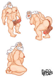 1boy anus ass bara big_ass big_nipples disney freebo23 gay hair hercules_(disney) large_ass long_hair male male_only open_mouth penis solo testicles text watermark white_beard white_hair yaoi zeus zeus_(hercules)