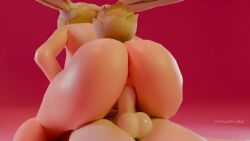 3d 3d_render alice_thymefield animal_ears animated blonde_hair blush breasts female fox_ears hand_on_breast heterochromia highres hoyoverse large_breasts long_hair looking_at_viewer nipples nude ponytail pussy sitting solo sound spread_legs tagme topless video visualtrebol zenless_zone_zero