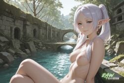 1girl ai_generated anime beautiful breasts cute ecchi female frieren frieren_beyond_journey's_end green_eyes hentai nsfw rawdiffusion rule34 sexy sexy_pose solo sousou_no_frieren tits white_hair