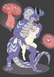 2_horns anthro anthro_on_anthro anthro_penetrated anthro_penetrating anthro_penetrating_anthro arm_grab belly blush bodily_fluids breasts cervical_penetration claws collarbone colored cum cum_inside digital_drawing_(artwork) digital_media_(artwork) duo ears_down eye_roll fangs featureless_breasts female female_penetrated flat_colors genital_fluids genitals half-closed_eyes hi_res horn impregnation larger_male looking_at_another looking_pleasured male male/female male_penetrating male_penetrating_female medium_breasts narrowed_eyes navel nintendo nude open_mouth overweight overweight_female penetration pivoted_ears pokemon pokemon_(species) reptile scalie sex simple_background size_difference smaller_female smaller_penetrated snake standing sunnypony tail teeth tongue tongue_out vulva