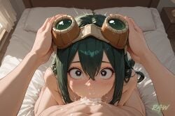 ai_generated anime big_cock blowjob breasts cum cum_in_mouth cum_in_throat deepthroat deepthroat_no_hands ecchi froppy hands_on_head hentai my_hero_academia nipples nsfw oral_creampie oral_sex pov pov_eye_contact rawdiffusion rule34