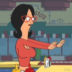 big_breasts black_hair bob's_burgers breasts fatandboobies glasses hair linda_belcher milf