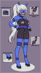 argrim bdsm_collar bdsm_harness bit_gag blindfold blindfolded collar cuffs gag gagged harness_bit_gag hi_res latex latex_clothing nipple_cutout nipple_piercing nose_ring pony_girl ponyplay rwby weiss_schnee