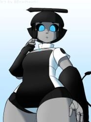 ass big_ass big_booty big_butt big_eyes big_hips big_thighs black_eyes blue_pupils bluesky booty brodtsumi butt female front_view grey_skin hips huge_hips huge_thighs large_ass large_booty large_butt large_hips large_thighs looking_at_viewer original original_character robot robot_girl robot_humanoid robotic_arm robotic_limb tablet_(tsumibro) thicc thicc_thighs thick_ass thick_butt thick_hips thick_thighs tsumibro usb_tail
