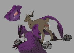 animal_genitalia animal_penis antlers backsack ball_slap balls bdsm bite_mark black_claws black_horn bodily_fluids bondage bound brown_body brown_fur butt claws close-up cloven_hooves cum cum_drip cum_in_mouth cum_in_slit cum_inside deer digitigrade doggystyle dragon dripping duo ejaculation erection european_mythology feathered_dragon feathered_scalie feathered_wings feathered_wyvern feathers feet feral feral_on_feral feral_penetrated feral_penetrating feral_penetrating_feral forced from_behind_position fur furred_dragon furred_scalie furred_wyvern gag genital_fluids genital_slit genitals head_down_ass_up hooves horn jeffusherb legs_tied male male/male male_feral mammal mounting mythological_creature mythological_scalie mythology nude penetration penile penile_penetration penis pink_genitals pink_penis plap precum predator/prey prey_penetrating_predator purple_body purple_eyes purple_feathers purple_fur quadruped questionable_consent raised_tail rape rock role_reversal saliva saliva_string scalie sex slap slit_penetration slit_play tail thrust_lines thrusting toe_claws tuft western_dragon wings wyvern wyvusk