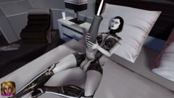 1futa 3d animal_genitalia_on_humanoid balls dhead edi futa_only futanari horsecock horsecock_on_humanoid intersex mass_effect masturbation solo testicles