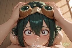 ai_generated anime big_cock blowjob breasts cum cum_in_mouth cum_in_throat deepthroat deepthroat_no_hands ecchi froppy hands_on_head hentai my_hero_academia nipples nsfw oral_creampie oral_sex pov pov_eye_contact rawdiffusion rule34