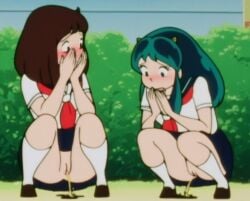 ai_assisted ai_generated exposed_pussy lum outdoors outside peeing pussy shinobu urusei_yatsura