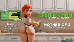1girl 1girls 2026 3d 3d_(artwork) 3d_render apron apron_only ass_focus big_ass blender blender_(artwork) blender_(software) blender_cycles dexter's_laboratory dexter's_mom doing_dishes english english_text female green_eyes looking_at_viewer looking_back looking_back_at_viewer milf naked_apron oofoe orange_hair self_upload soap soap_bubbles stats tagme text washing_dishes yellow_gloves