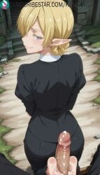 1boy 1girls ai_generated artist_name artist_signature blonde_hair blue_eyes blush braid cum ejaculation elf erection feet hair_over_one_eye hetero hi_res high_resolution highres kagali_(tensei_shitara_slime_datta_ken) kurutai looking_back outdoors penis pointy_ears pov solo_focus subscribestar subscribestar_username sweat tensei_shitara_slime_datta_ken that_time_i_got_reincarnated_as_a_slime uncensored