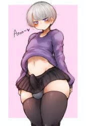 ai_generated balls balls_in_panties crossdressing english_text erection erection_under_clothes femboy full_body gay jonnyjonn midriff miniskirt penis text thanatos_(jonnyjonn) thick_ass thick_thighs thighhighs thighs twink wanting_cock wanting_sex