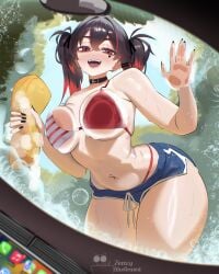 1girls breasts character_request copyright_request female female_focus female_only large_breasts light-skinned_female light_skin looking_at_viewer solo thick_thighs thighs wide_hips zenvy